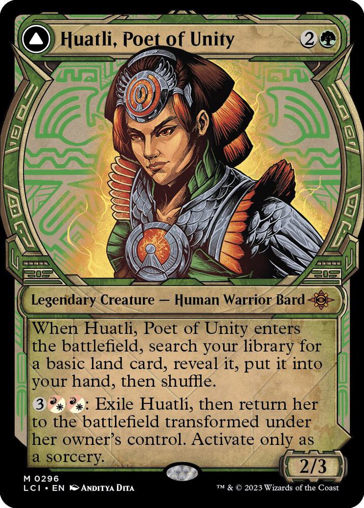 Huatli, Poet of Unity // Roar of the Fifth People 296/291 (The Lost Caverns of Ixalan)  - Showcase | Good Games Morley