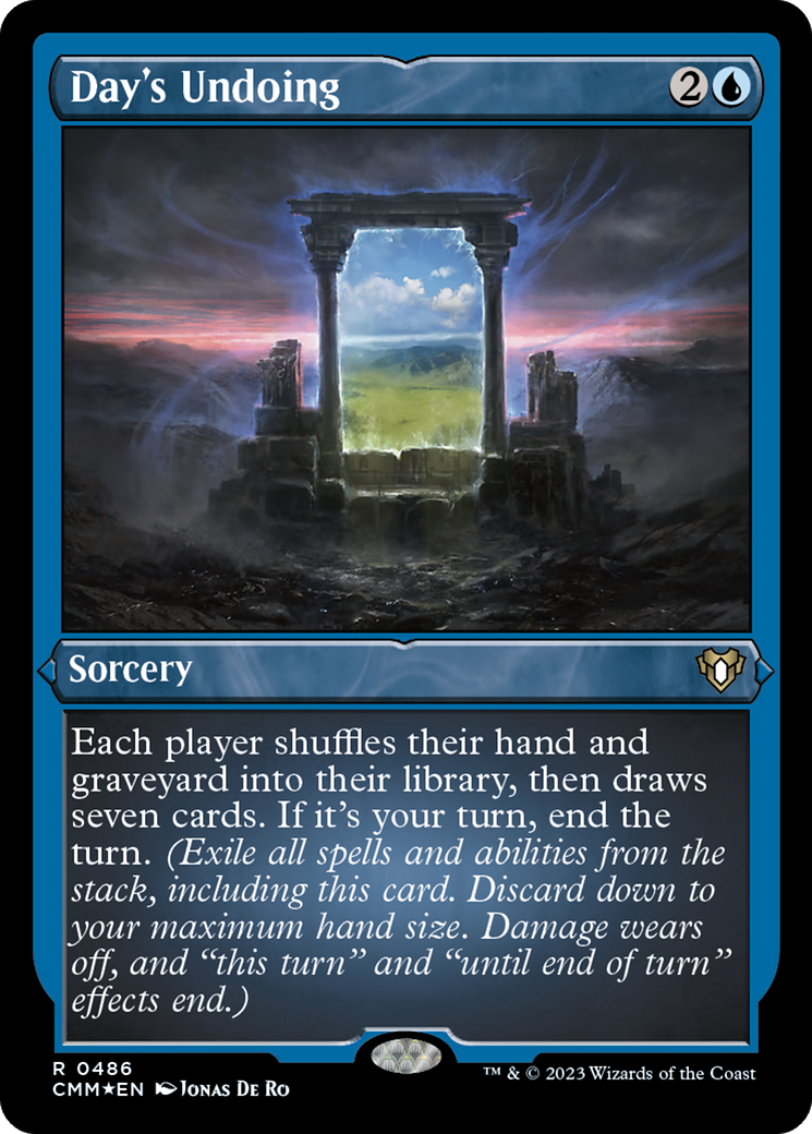 Day's Undoing (Foil Etched) [Commander Masters] | Good Games Morley