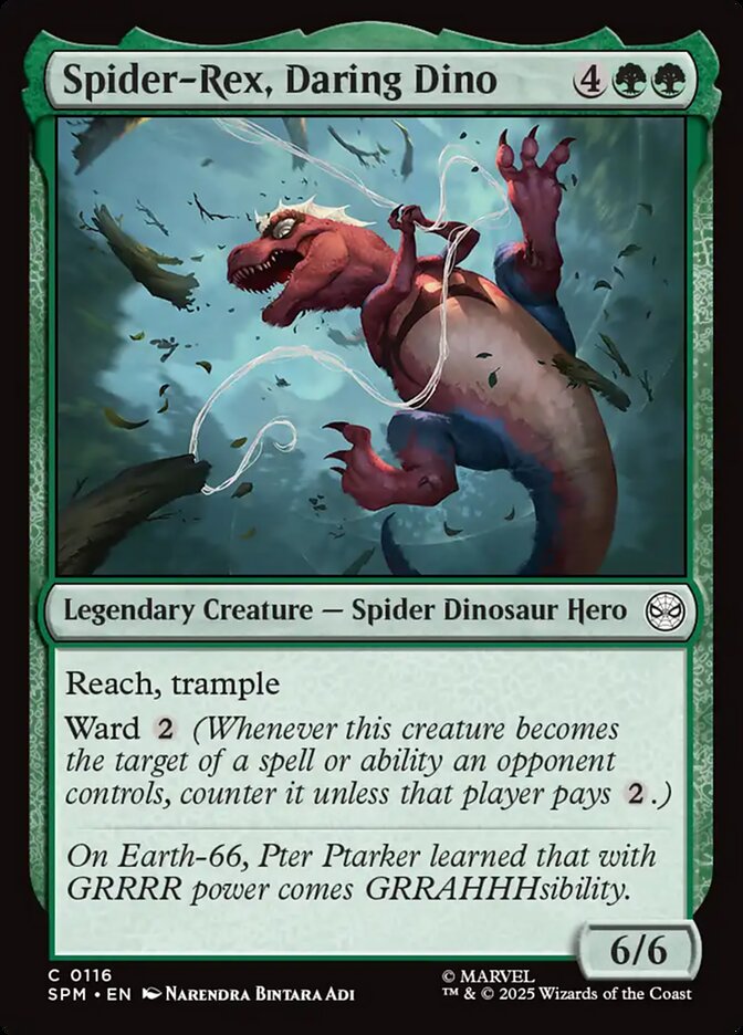 Spider-Rex, Daring Dino 116/198 (Marvel's Spider-Man)  - Foil | Good Games Morley