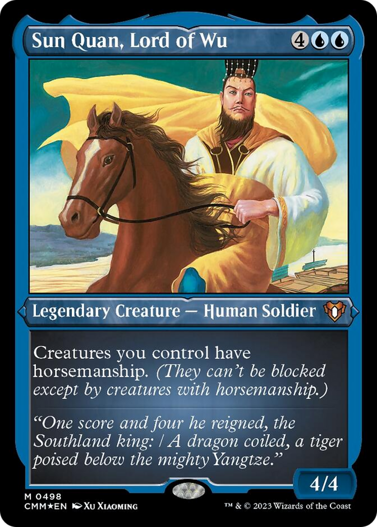 Sun Quan, Lord of Wu (Foil Etched) [Commander Masters] | Good Games Morley