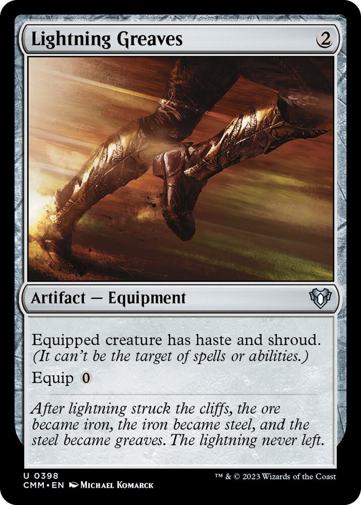Lightning Greaves 398/451 (Commander Masters)  - Foil | Good Games Morley