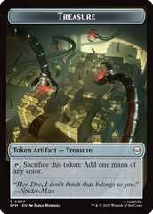 Spider // Treasure Double-Sided Token [Marvel's Spider-Man Tokens] | Good Games Morley