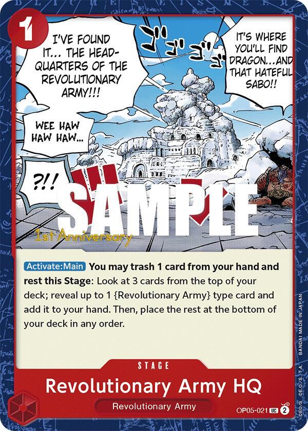 Revolutionary Army HQ OP05-021 (Awakening of the New Era: 1st Anniversary Tournament Cards)  | Good Games Morley