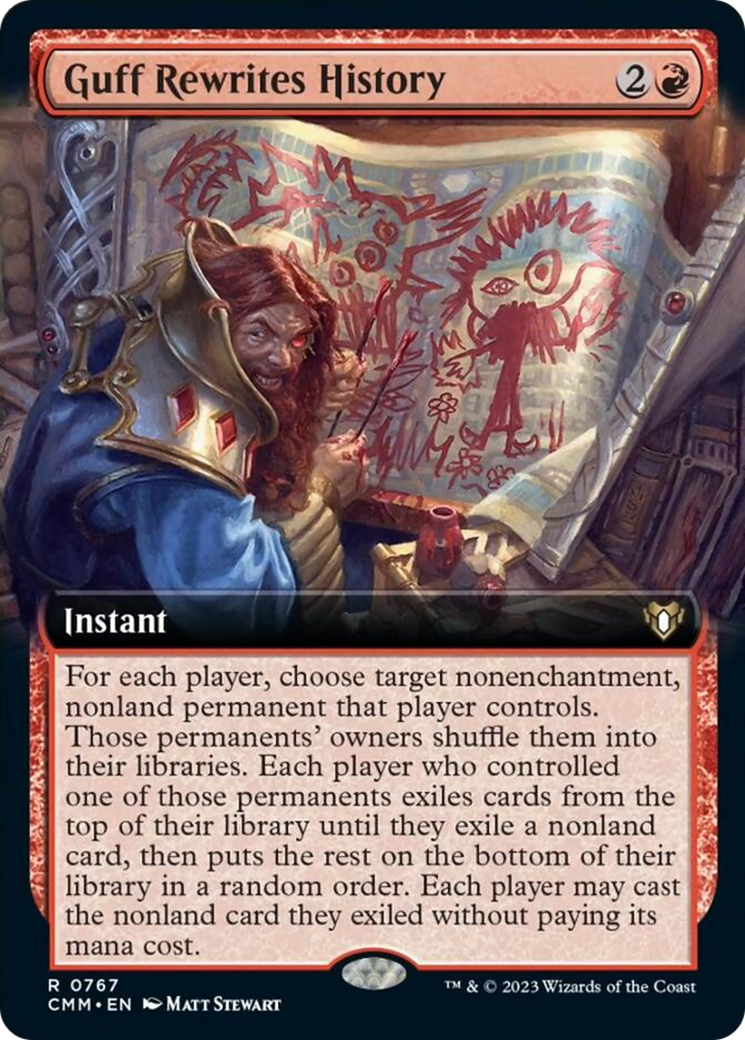 Guff Rewrites History (Extended Art) [Commander Masters] | Good Games Morley