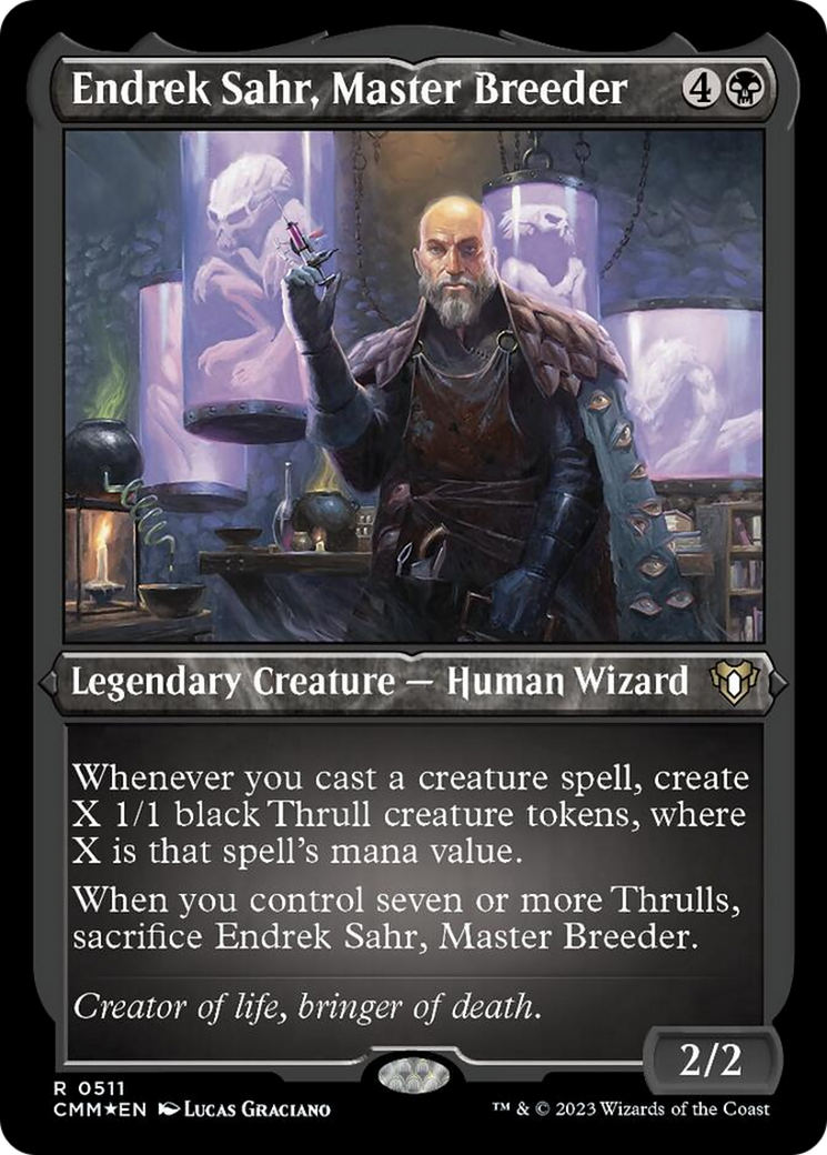 Endrek Sahr, Master Breeder (Foil Etched) [Commander Masters] | Good Games Morley