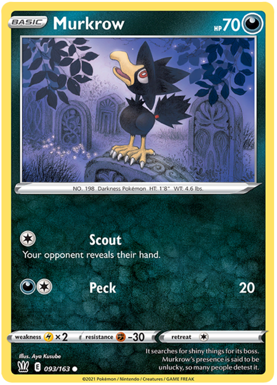Murkrow (093/163) [Sword & Shield: Battle Styles] | Good Games Morley