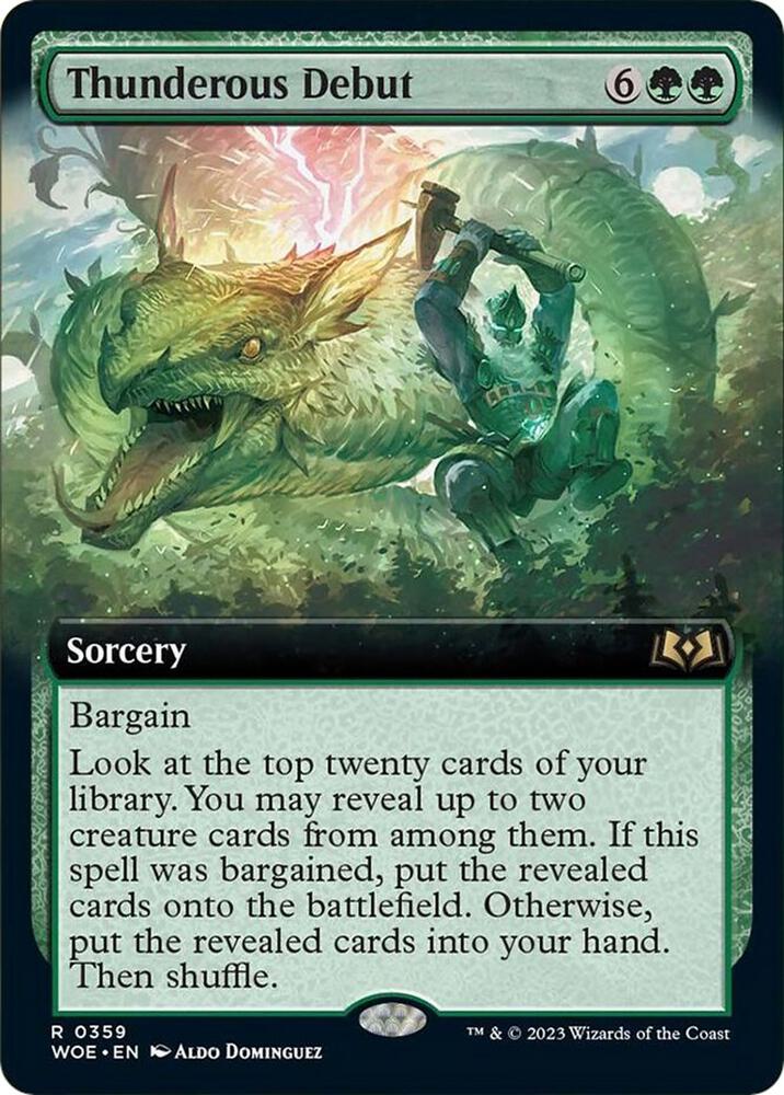 Thunderous Debut 359/276 (Wilds of Eldraine)  - Extended Art Foil | Good Games Morley