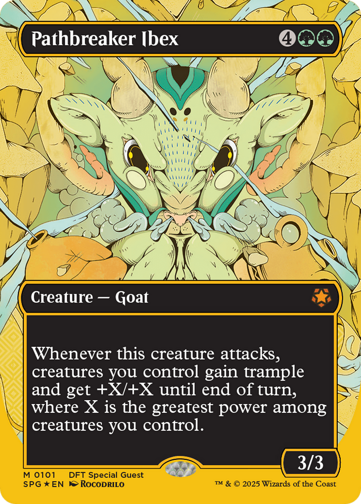 Pathbreaker Ibex (Borderless) (First-Place Foil) [Aetherdrift Special Guests] | Good Games Morley