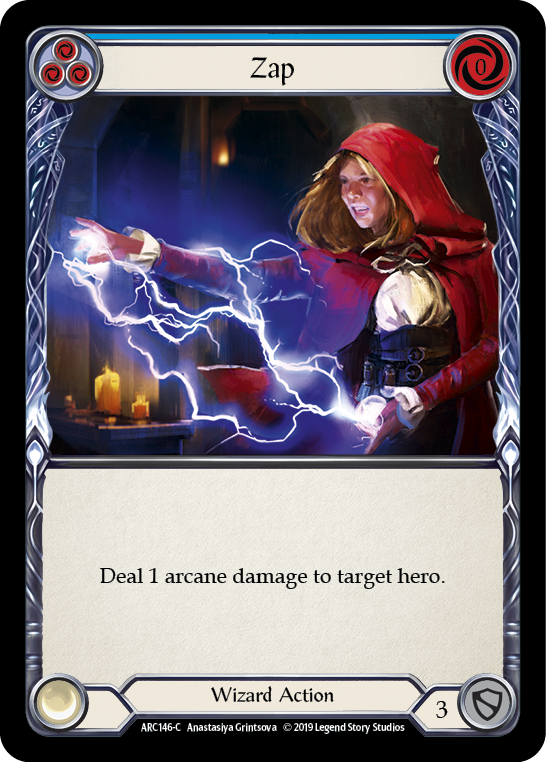 Zap (Blue) [ARC146-C] (Arcane Rising)  1st Edition Normal | Good Games Morley