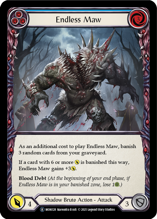 Endless Maw (Blue) [U-MON128-RF] (Monarch Unlimited)  Unlimited Rainbow Foil | Good Games Morley