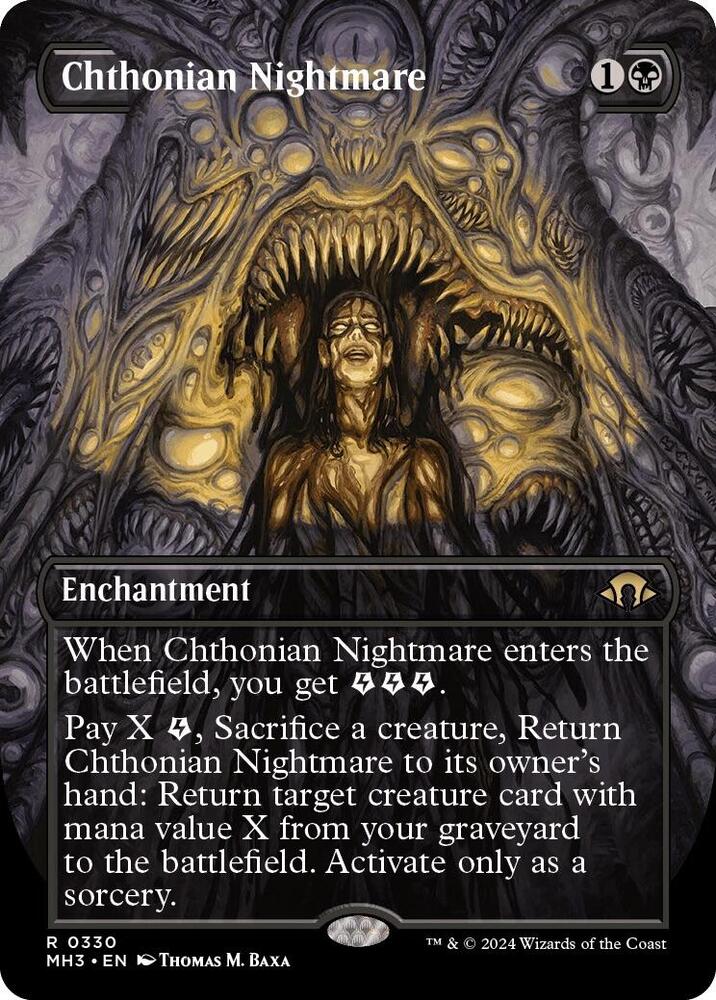 Chthonian Nightmare 330/319 (Modern Horizons 3)  - Borderless Foil | Good Games Morley