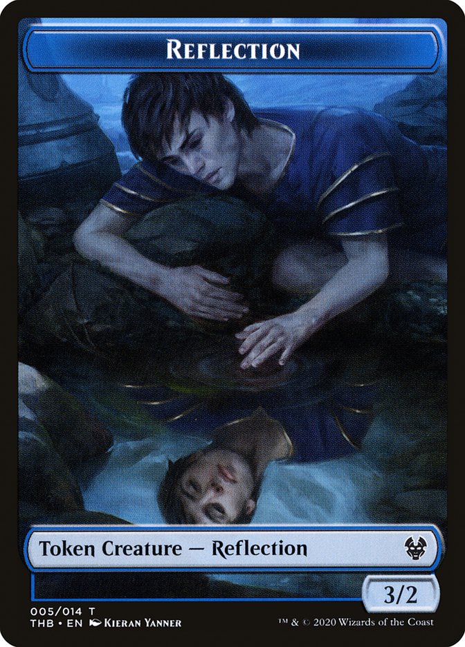 Human Soldier // Reflection Double-Sided Token [Theros Beyond Death Tokens] | Good Games Morley