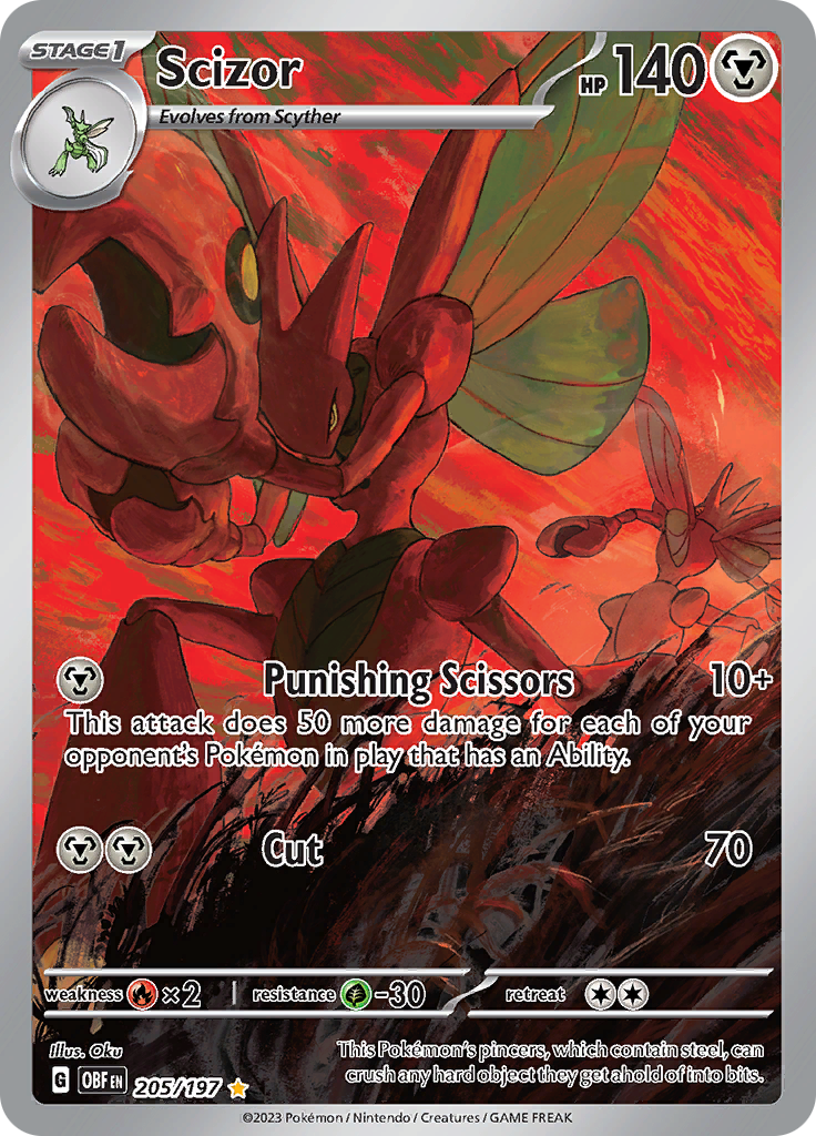 Scizor (205/197) [Scarlet & Violet: Obsidian Flames] | Good Games Morley