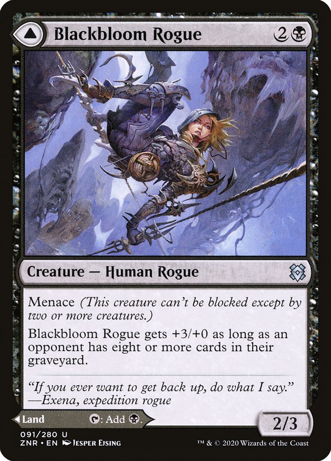 Blackbloom Rogue // Blackbloom Bog 91/280 (Zendikar Rising)  | Good Games Morley