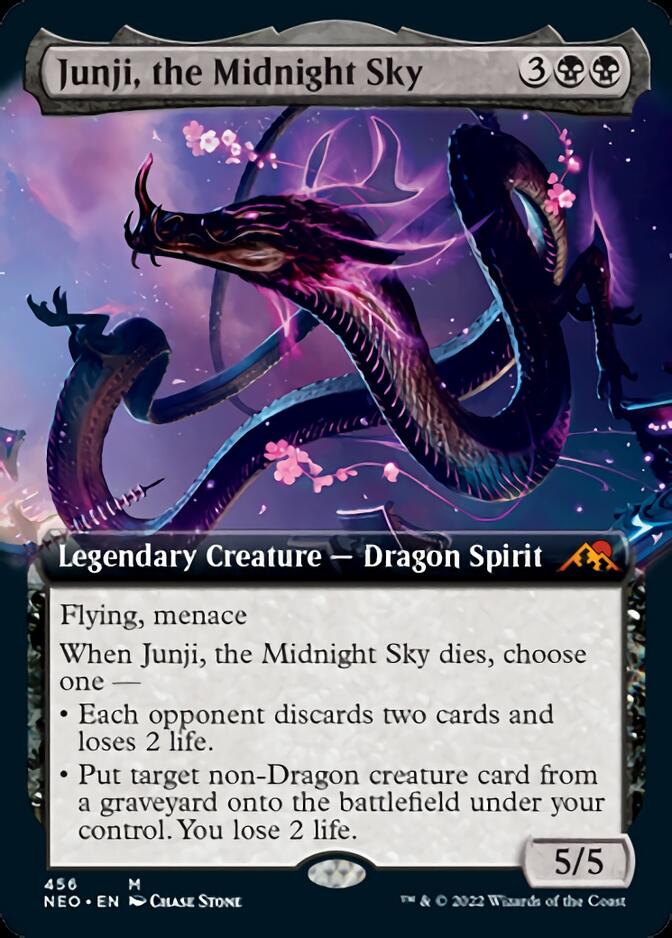 Junji, the Midnight Sky (Extended Art) [Kamigawa: Neon Dynasty] | Good Games Morley