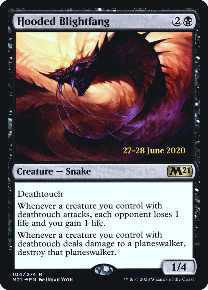 Hooded Blightfang [Core Set 2021 Prerelease Promos] | Good Games Morley