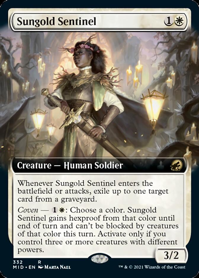 Sungold Sentinel (Extended Art) [Innistrad: Midnight Hunt] | Good Games Morley