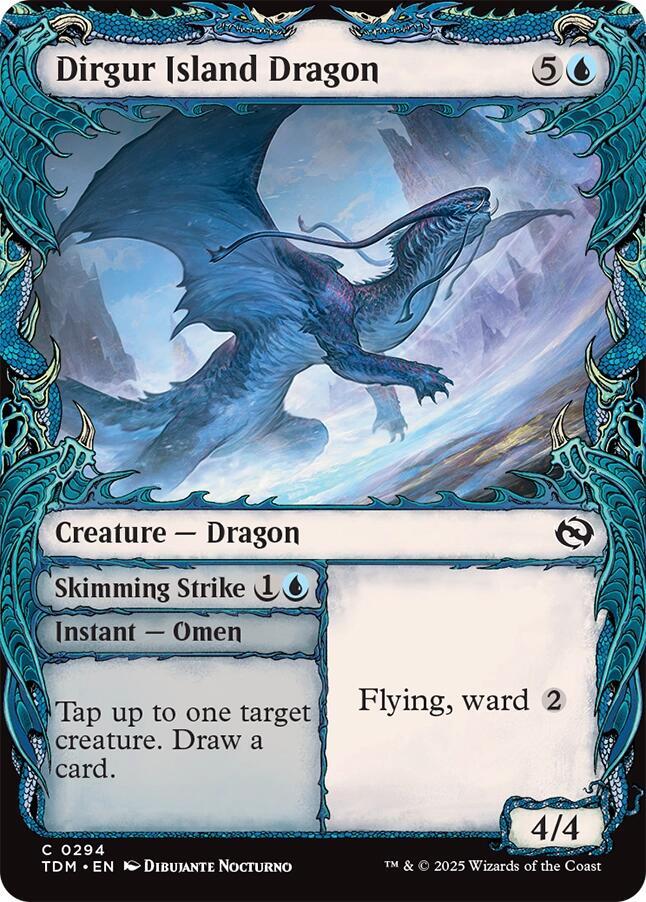 Dirgur Island Dragon // Skimming Strike 294 (Tarkir: Dragonstorm)  - Showcase Foil | Good Games Morley