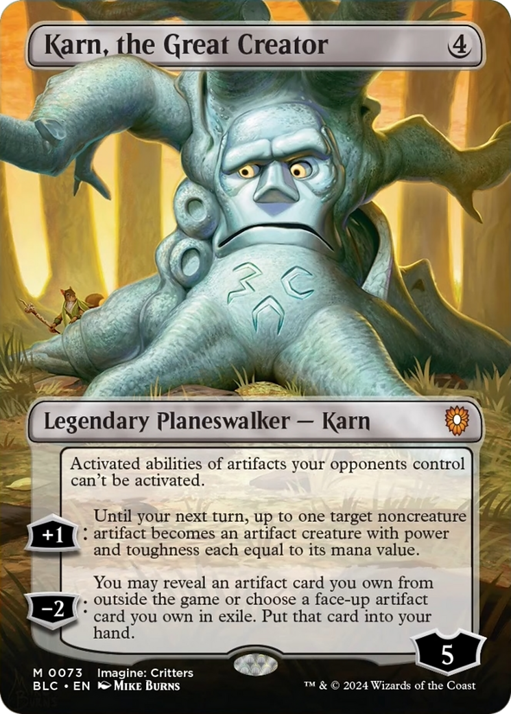 Karn, the Great Creator (Borderless) [Bloomburrow Commander] | Good Games Morley