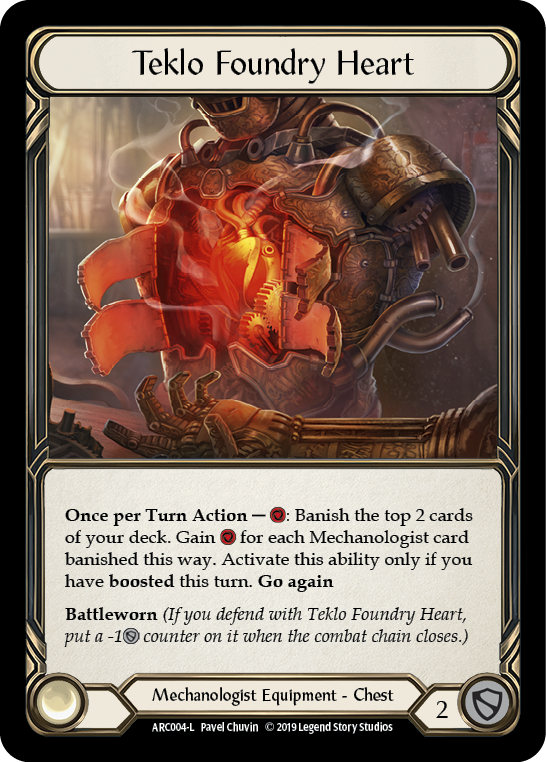Teklo Foundry Heart [ARC004-L] (Arcane Rising)  1st Edition Cold Foil | Good Games Morley