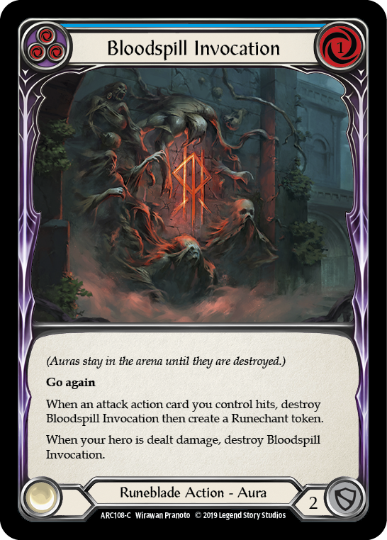 Bloodspill Invocation (Blue) [ARC108-C] (Arcane Rising)  1st Edition Rainbow Foil | Good Games Morley