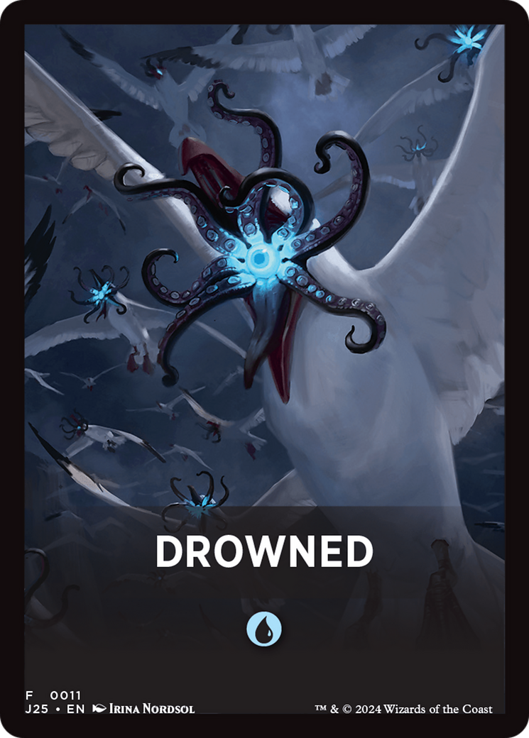 Drowned Theme Card [Foundations Jumpstart Front Cards] | Good Games Morley