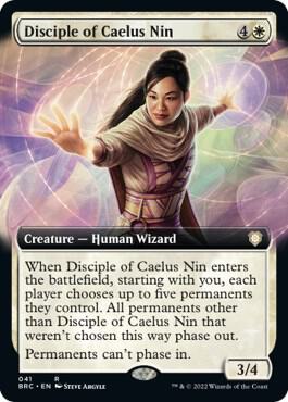 Disciple of Caelus Nin Extended Art 41/40 (Commander: The Brothers' War)  - Foil | Good Games Morley