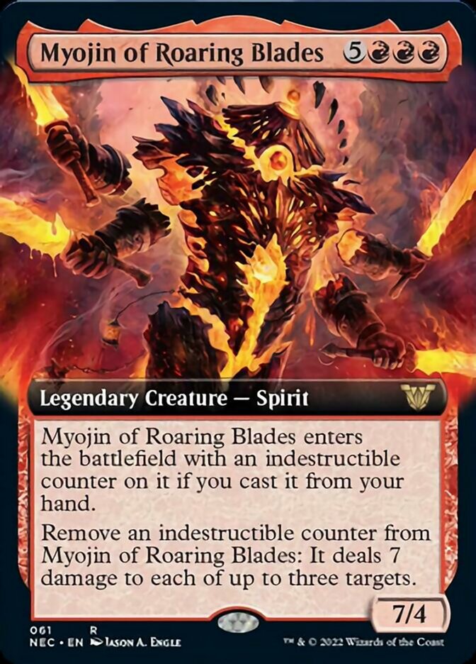 Myojin of Roaring Blades (Extended Art) [Kamigawa: Neon Dynasty Commander] | Good Games Morley