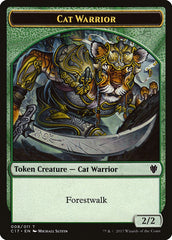 Cat // Cat Warrior Double-Sided Token [Commander 2017 Tokens] | Good Games Morley