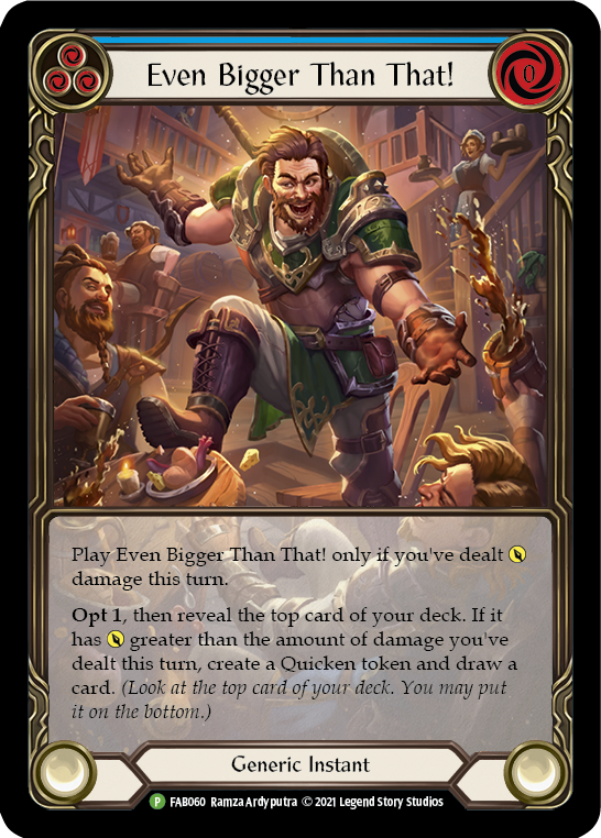 Even Bigger Than That (Blue) [FAB060] (Promo)  Rainbow Foil | Good Games Morley