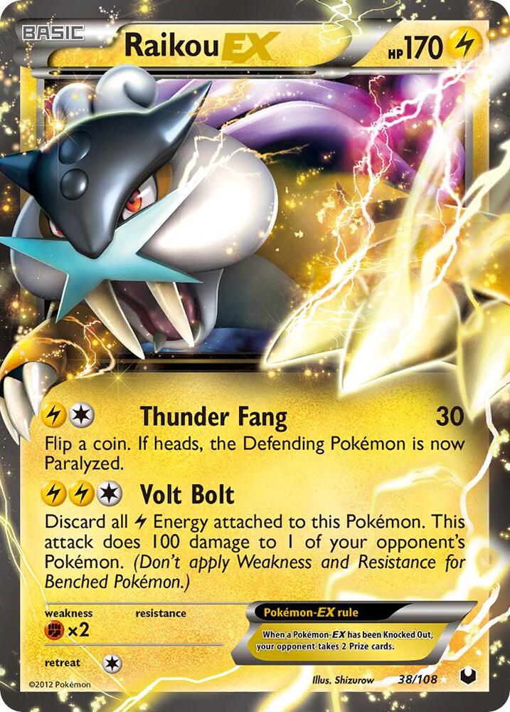 Raikou EX 38/108 (Dark Explorers)  - Holofoil | Good Games Morley