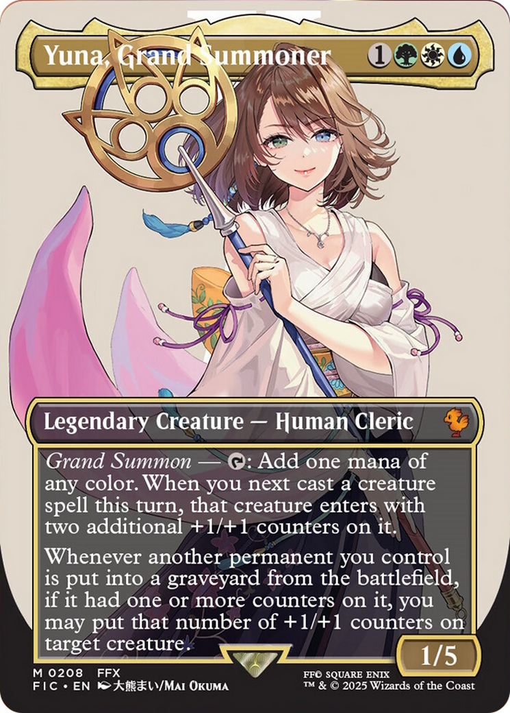 Yuna, Grand Summoner (Borderless) [FINAL FANTASY Commander] | Good Games Morley