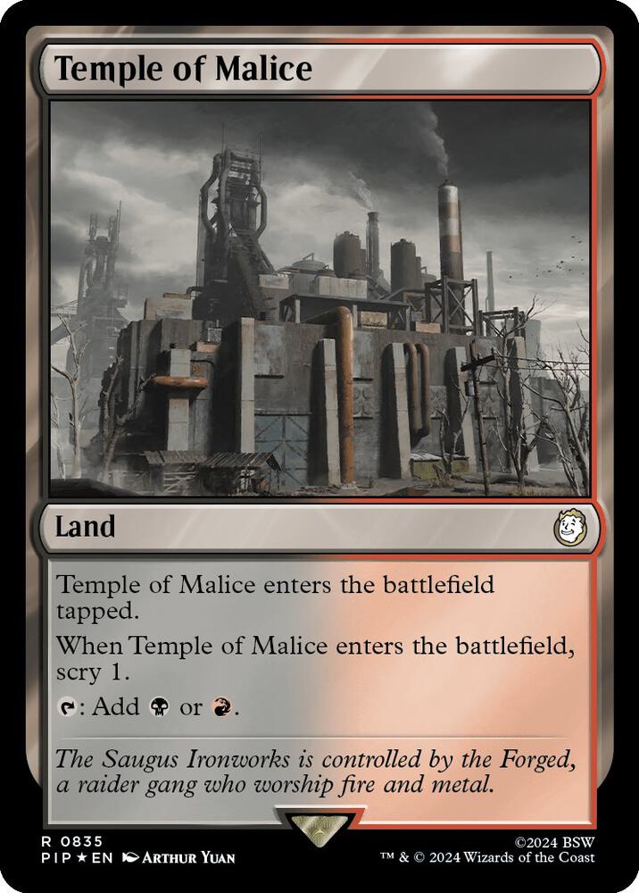 Temple of Malice 835/326 (Universes Beyond: Fallout)  - Surge Foil | Good Games Morley