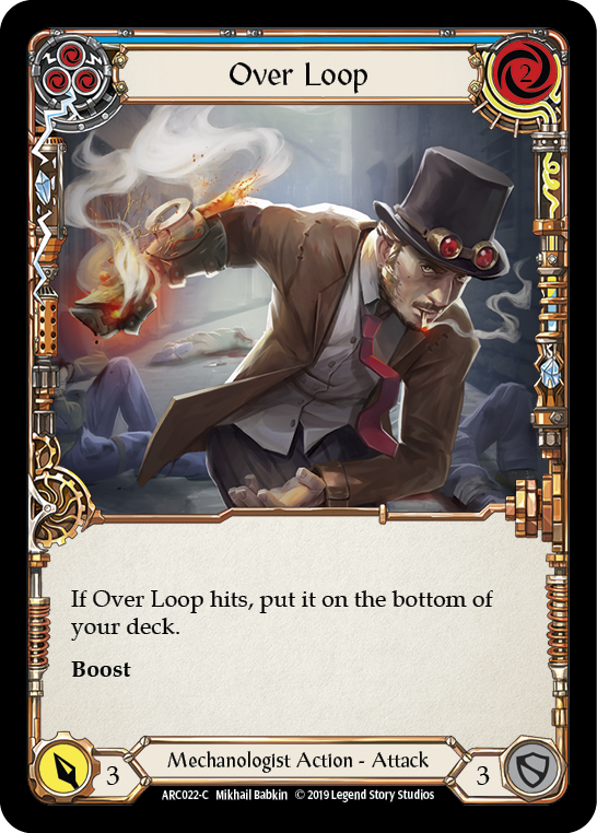Over Loop (Blue) [ARC022-C] (Arcane Rising)  1st Edition Rainbow Foil | Good Games Morley