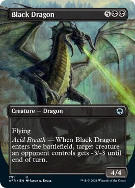 Black Dragon Borderless 291 (Adventures in the Forgotten Realms)  - Foil | Good Games Morley