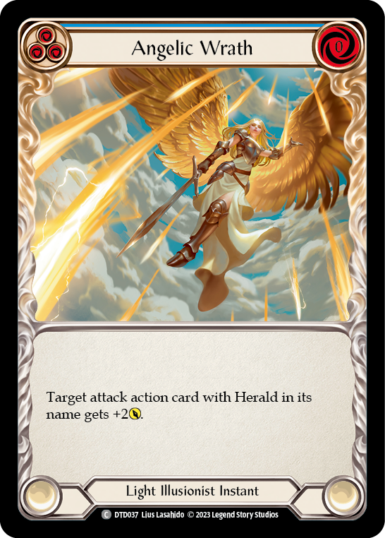 Angelic Wrath (Blue) [DTD037] (Dusk Till Dawn)  Rainbow Foil | Good Games Morley