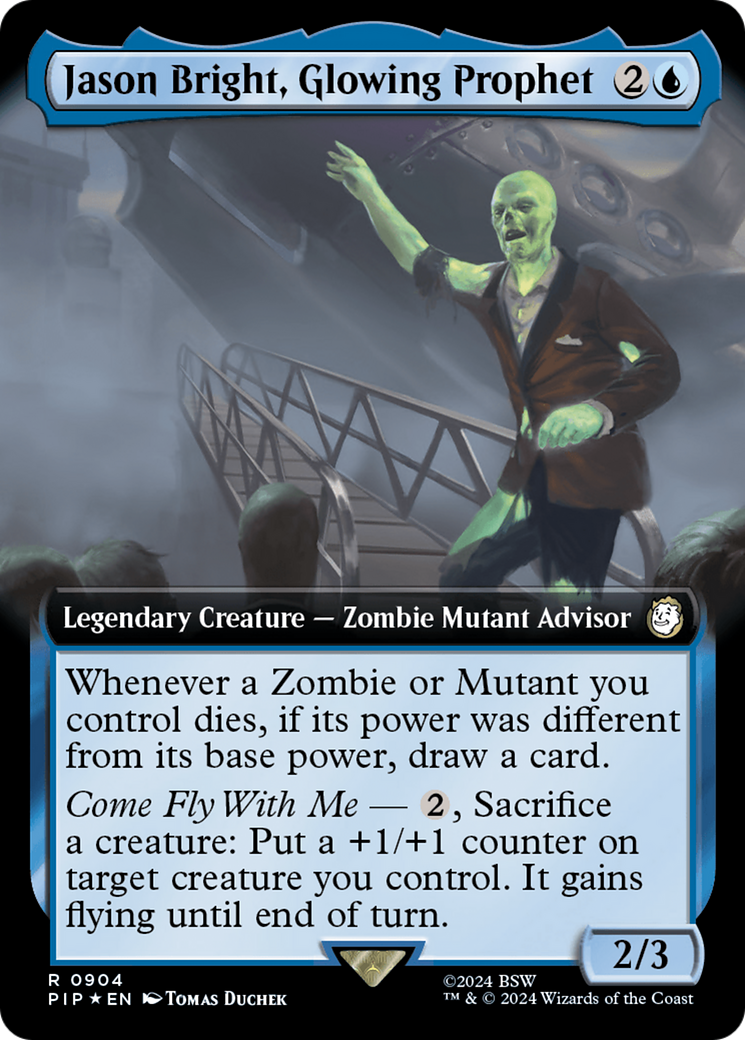 Jason Bright, Glowing Prophet (Extended Art) (Surge Foil) [Fallout] | Good Games Morley