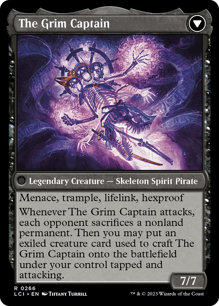 Throne of the Grim Captain // The Grim Captain [The Lost Caverns of Ixalan Prerelease Cards] | Good Games Morley