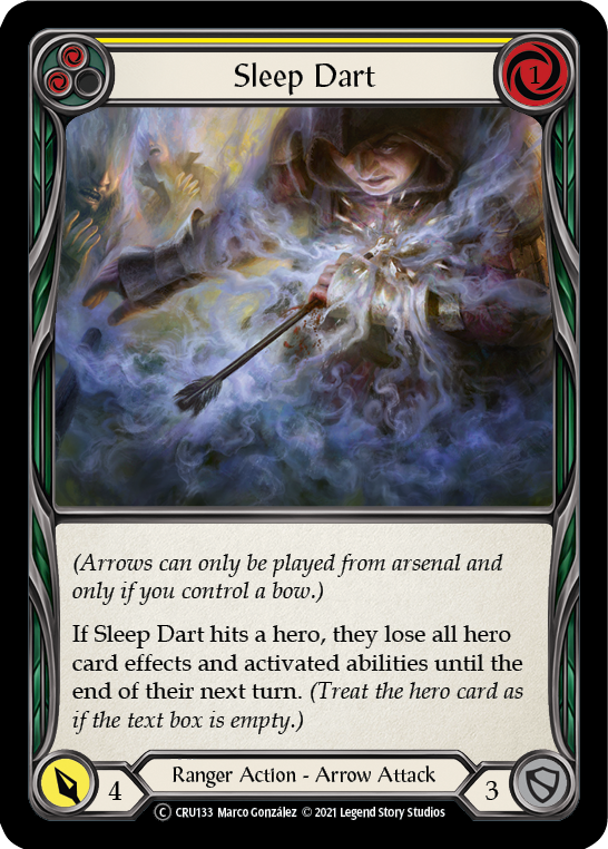Sleep Dart (Yellow) [U-CRU133] (Crucible of War Unlimited)  Unlimited Rainbow Foil | Good Games Morley