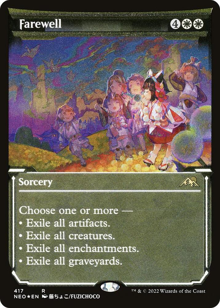 Farewell 417/302 (Kamigawa: Neon Dynasty)  - Showcase Etched Foil | Good Games Morley