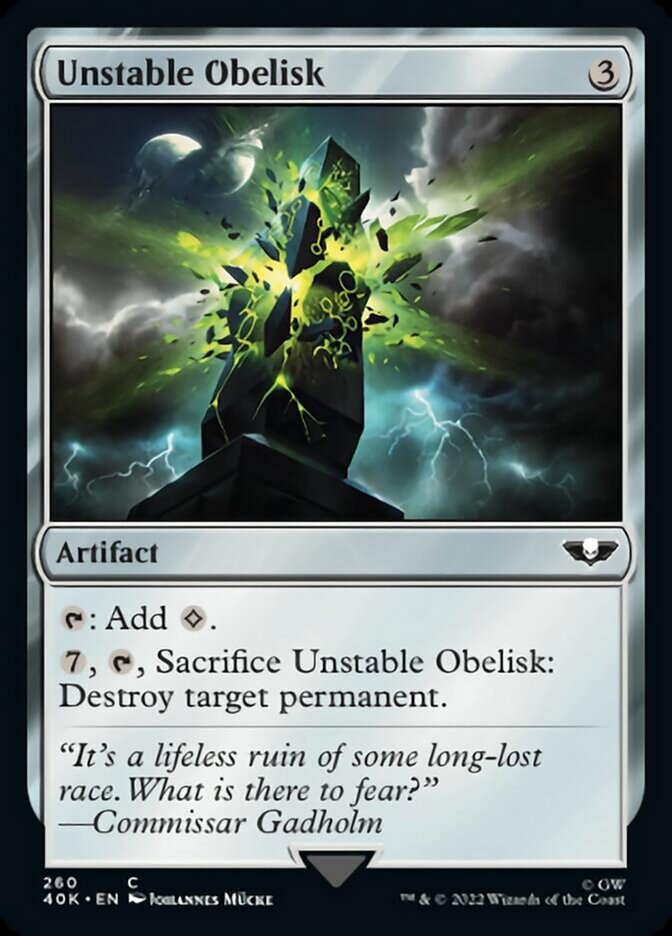 Unstable Obelisk (Surge Foil) [Warhammer 40,000] | Good Games Morley