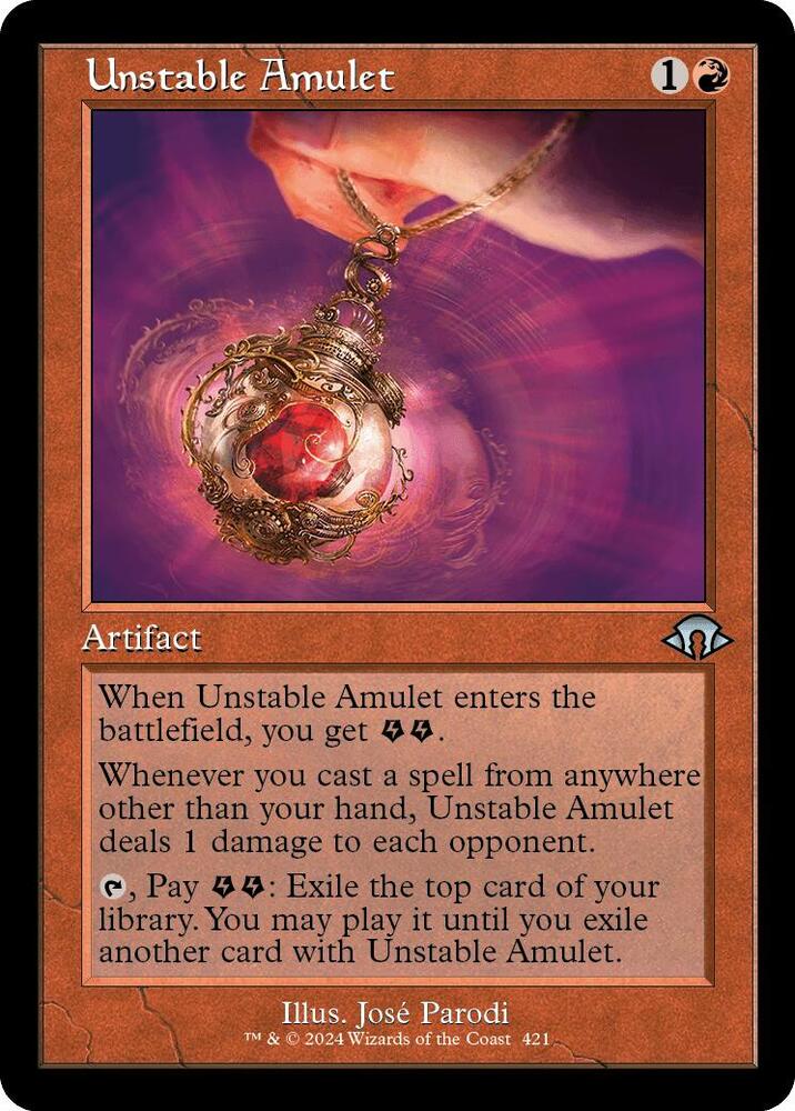 Unstable Amulet 421/319 (Modern Horizons 3)  - Retro Foil | Good Games Morley