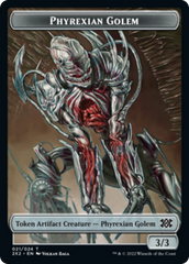 Drake // Phyrexian Golem Double-Sided Token [Double Masters 2022 Tokens] | Good Games Morley
