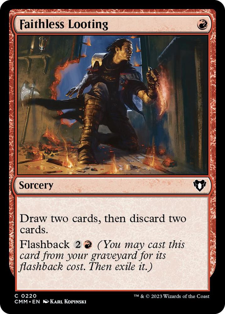Faithless Looting 220/451 (Commander Masters)  | Good Games Morley