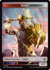 Spirit (0025) // Rogue Double-Sided Token [Secrets of Strixhaven Commander Tokens] | Good Games Morley