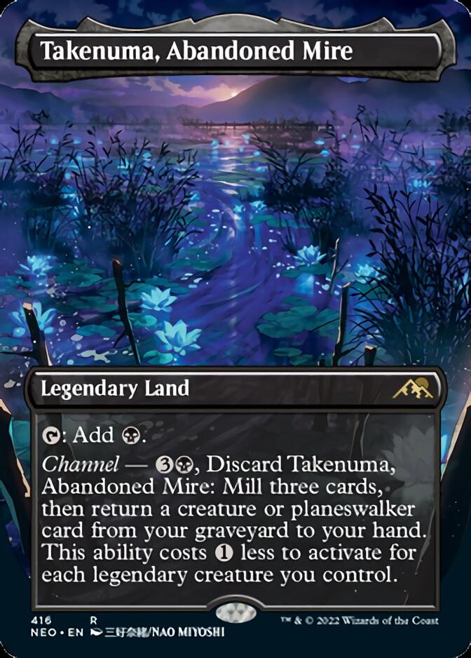 Takenuma, Abandoned Mire (Borderless Alternate Art) [Kamigawa: Neon Dynasty] | Good Games Morley