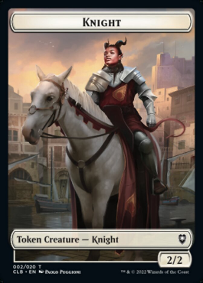 Treasure // Knight Double-Sided Token [Commander Legends: Battle for Baldur's Gate Tokens] | Good Games Morley