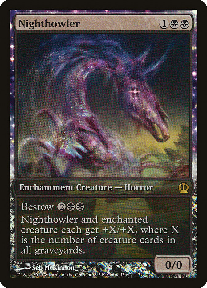 Nighthowler (Game Day) (Extended Art) [Theros Promos] | Good Games Morley