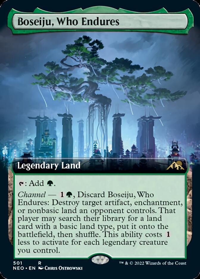 Boseiju, Who Endures (Extended Art) [Kamigawa: Neon Dynasty] | Good Games Morley