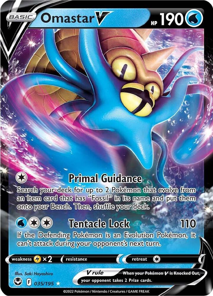 Omastar V 035/195 (SWSH12: Silver Tempest)  - Holofoil | Good Games Morley